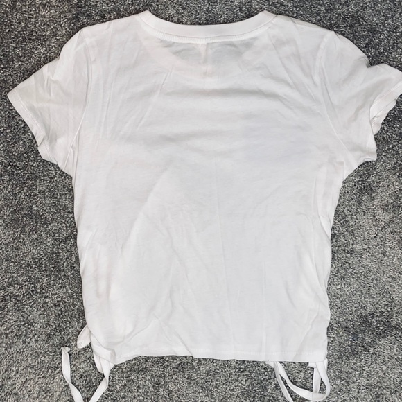 White T-shirt with Gold Accents - Picture 2 of 6
